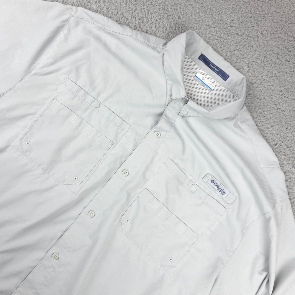 Columbia‎ Tamiami Mens XXL Shirt Short Sleeve Button Up Fishing Omni Shade